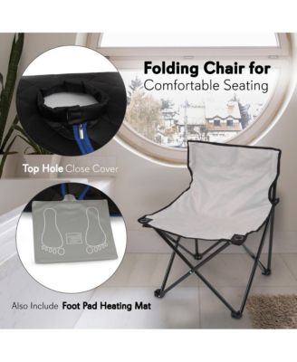 Personal Detox Home Sauna With Foldable Chair and Heated Foot Pad