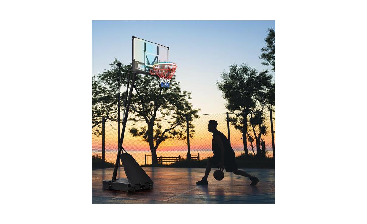 Slickblue Portable Basketball Hoop System for Versatile Play - Black