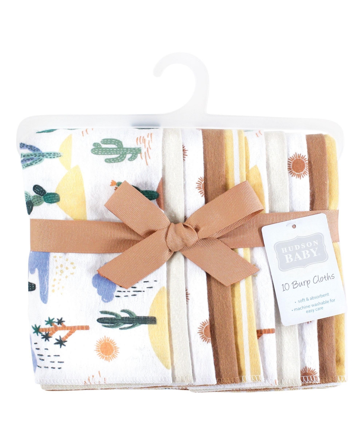 Hudson Baby Flannel Burp Cloth 10pk, One Size - Fun desert