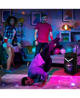 15” Bluetooth Portable PA Speaker With Rechargeable Battery, Party Lights & Microphone, 1200 Watt