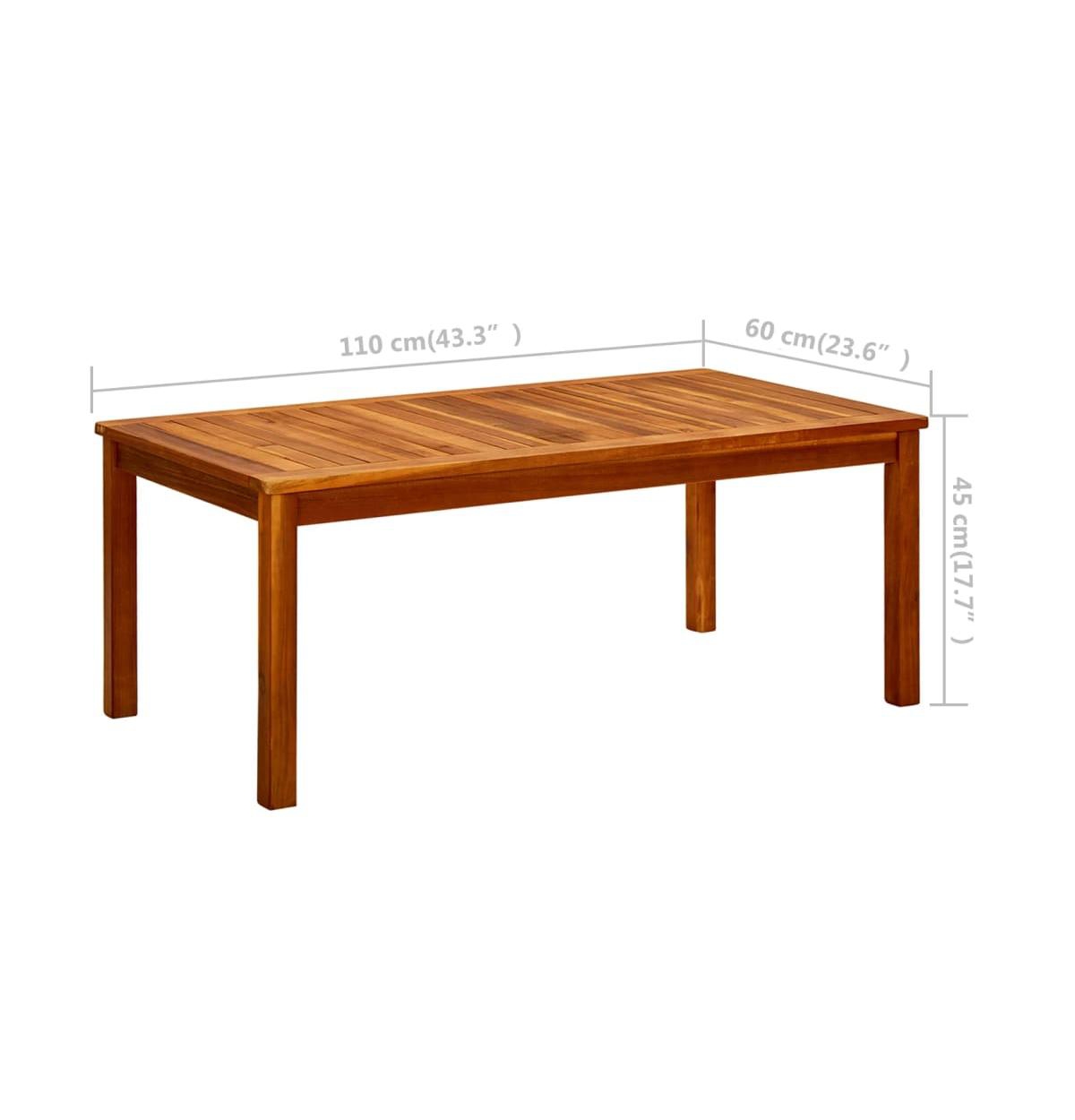 vidaXL Patio Coffee Table 43.3