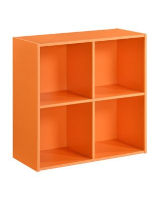 George 4-Cube Children's Bookcase, Kids Toy Storage Shelf Organizer for Playroom, Bedroom, Nursery School