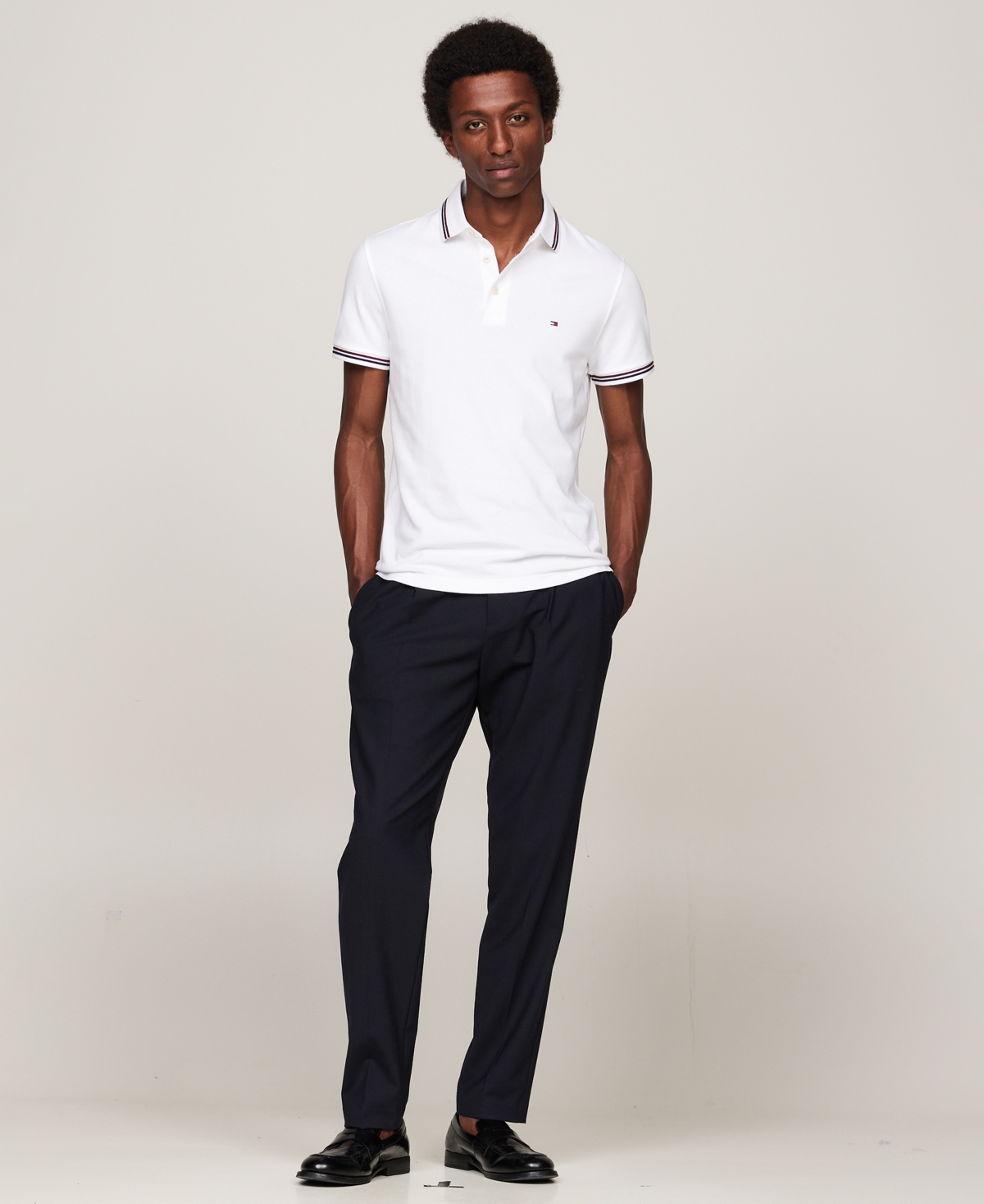 Tommy Hilfiger Regular Fit Tommy Wicking Polo In White
