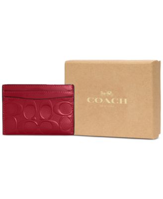 Red Signature Leather store Coach Wallet