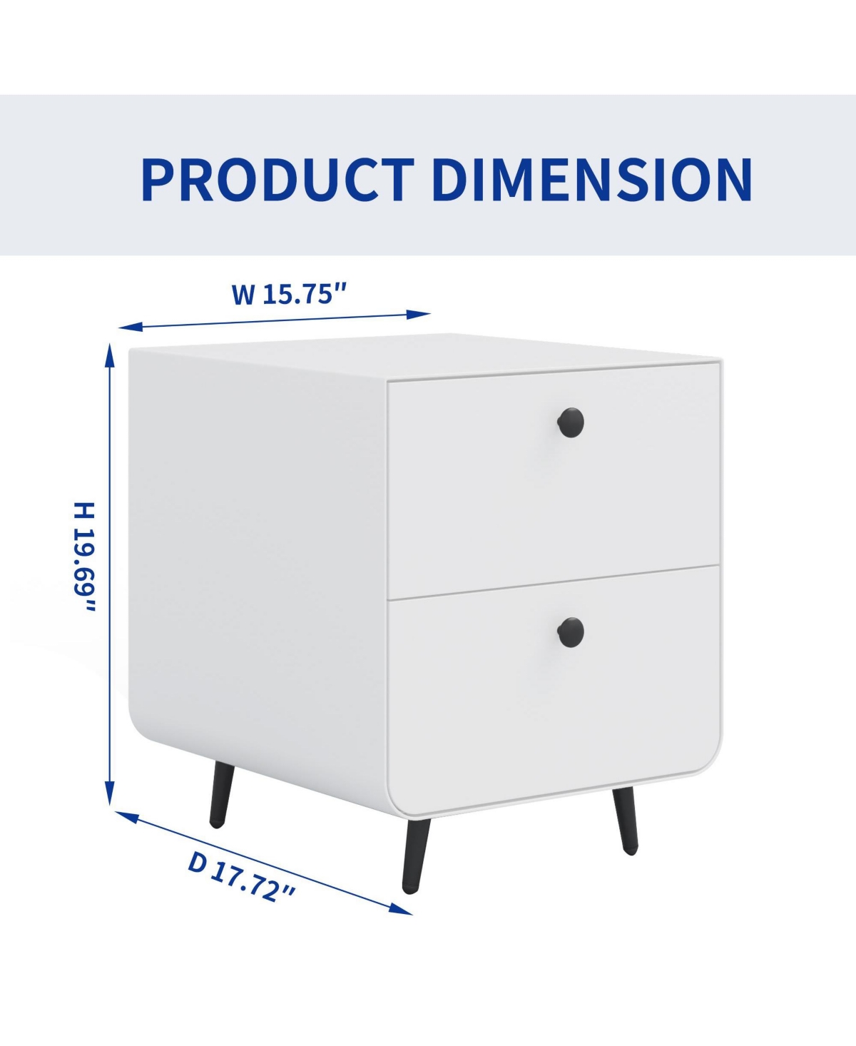 Slickblue Modern Nightstand Storage Cabinet for Living Room and Bedroom