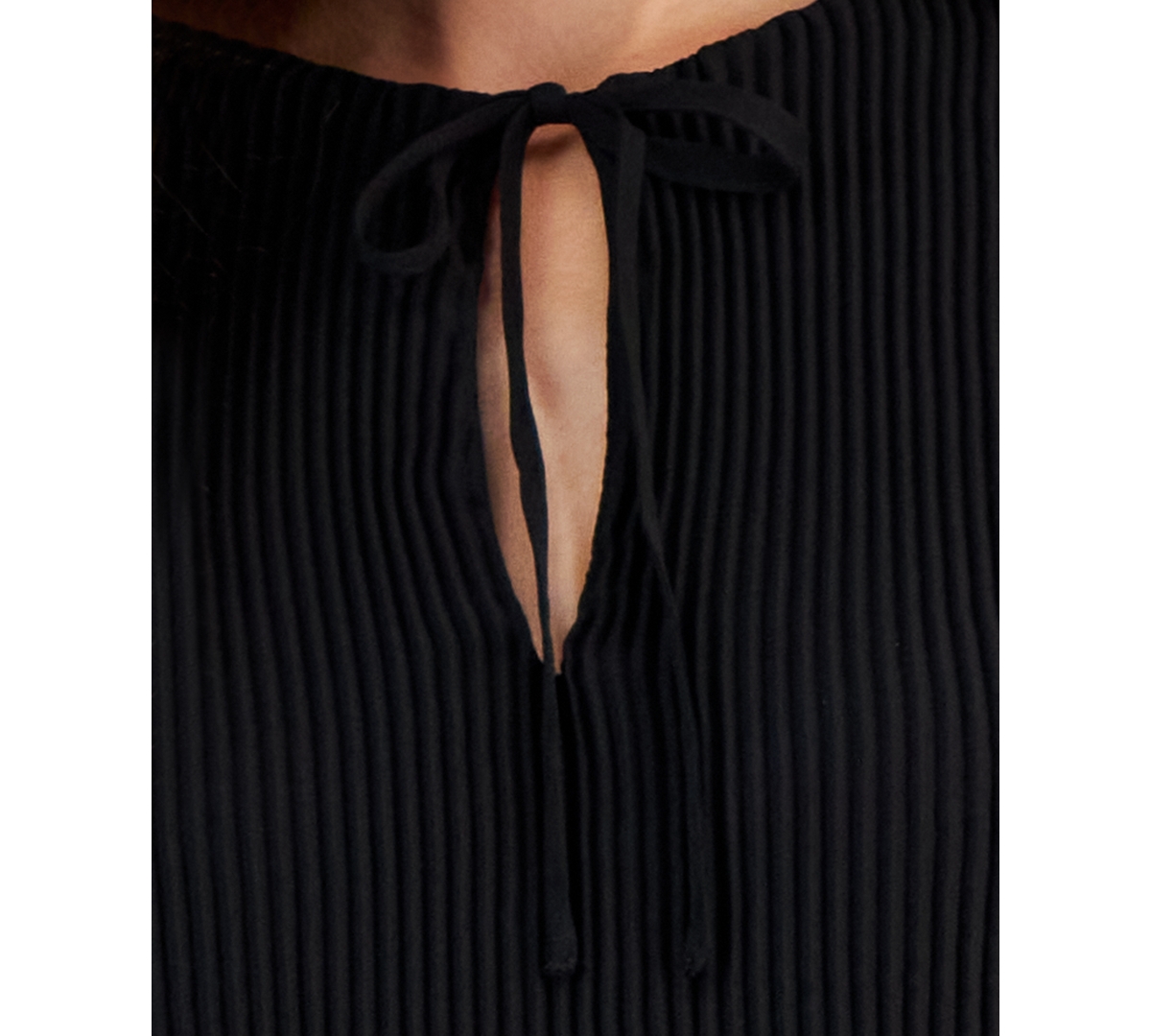 Jm Collection Women's Plus Pleated Chiffon Flutter-Sleeve Top, Created for Macy's