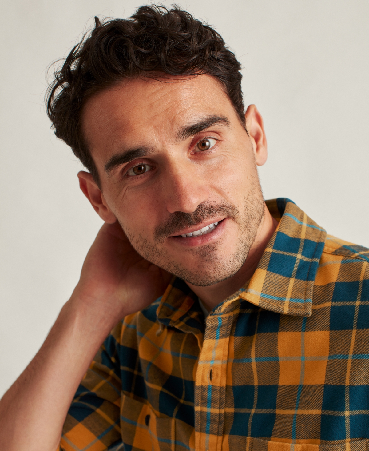 Bonobos Men's Long Sleeve Button-down Plaid Shirt In Yellow