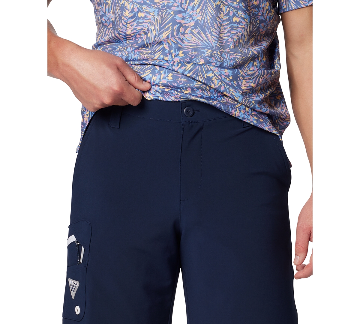 Shop Columbia Men's Pfg Terminal Tackle Ii 10" Fishing Shorts In Collegiate Navy,white