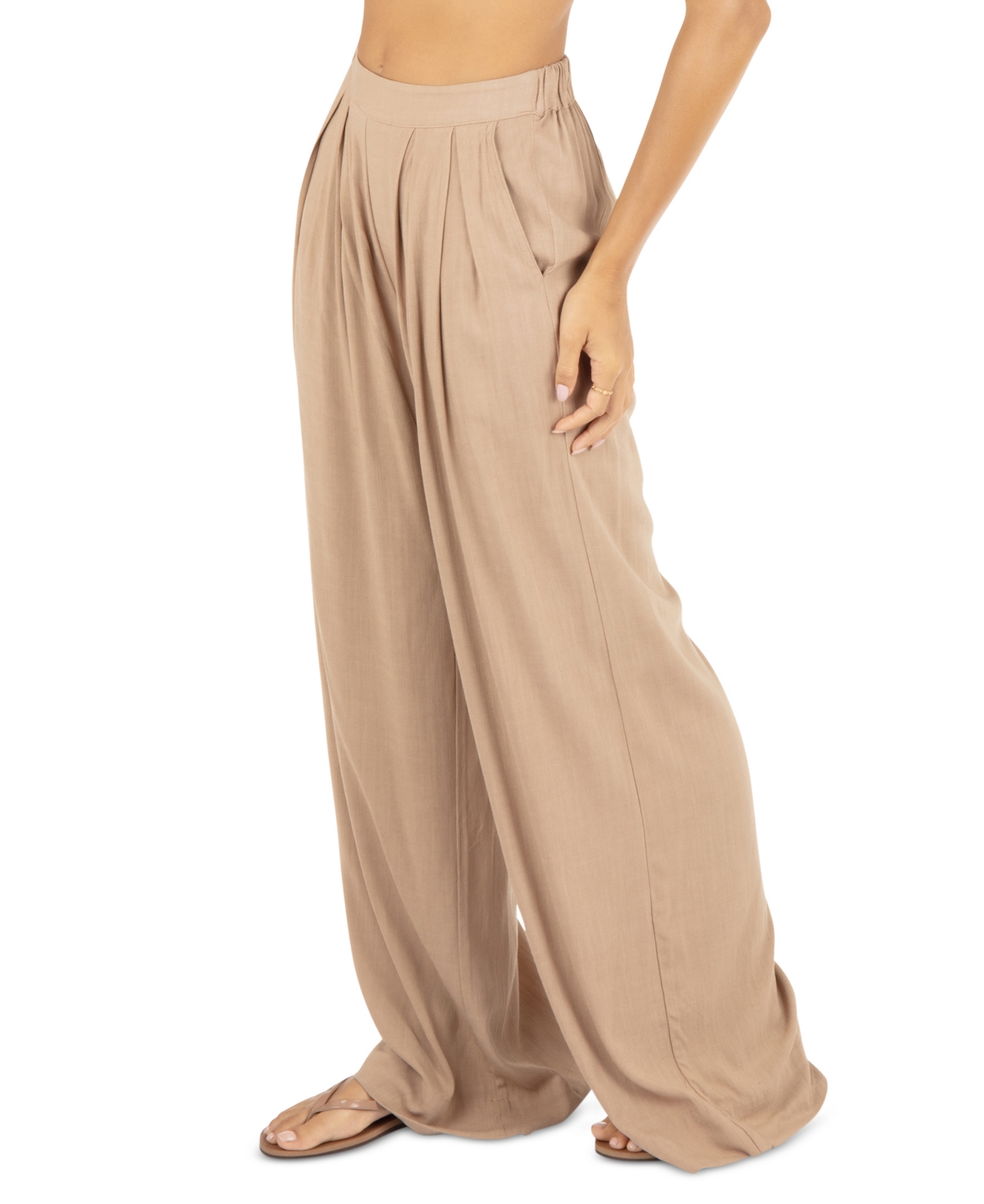 HURLEY JUNIORS' PULL-ON WIDE-LEG TROUSER BEACH PANTS 