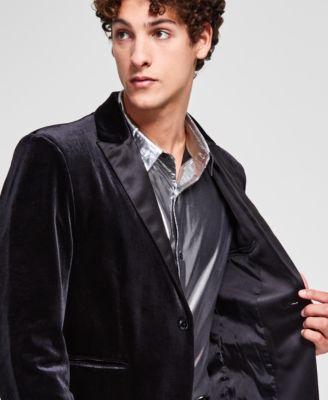 Men's Regular-Fit Velvet Suit Jacket
