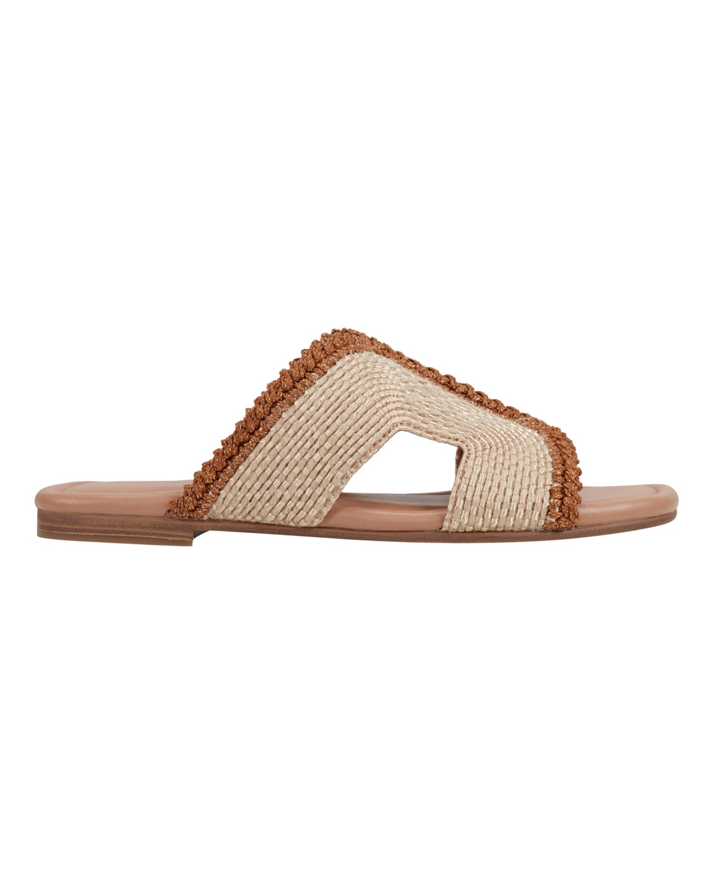 Женские сандалии Marc Fisher LTD Nashie Slip On Square Toe Flat, цвет: Натуральный — фото 2