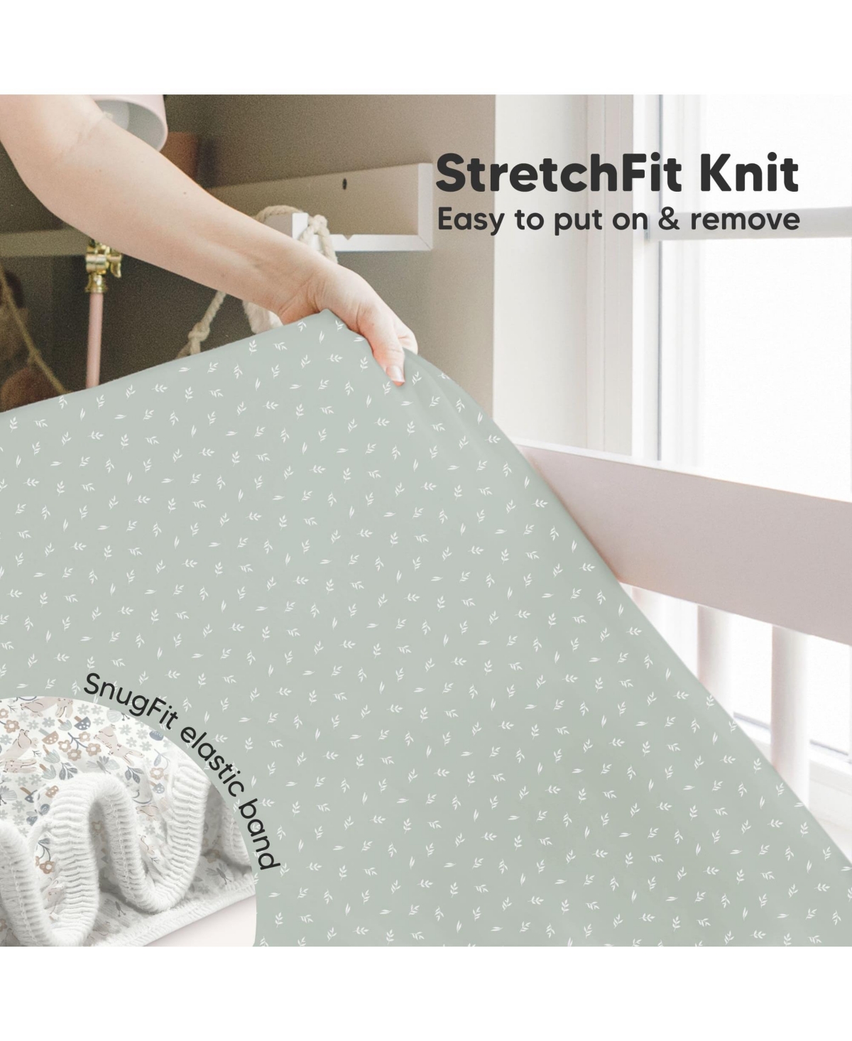 KeaBabies 2pk Fitted Crib Sheets for Boys, Girls, Baby Sheet, Standard Nursery Sheet Cover