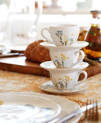 Wildflowers Espresso Cup & Saucer, Service for 4