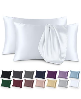 Bare Home Satin Zipper Closure Pillowcase Set - Macy's