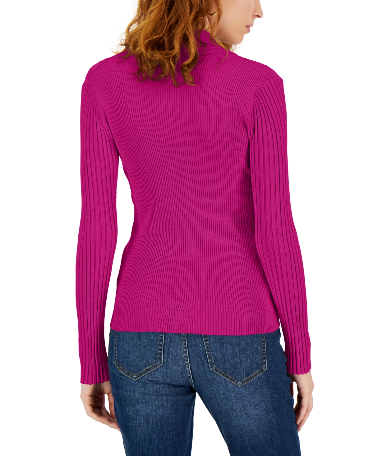 INC INTERNATIONAL CONCEPTS WOMEN'S RIBBED SURPLICE PULLOVER SWEATER, CREATED FOR MACY'S 