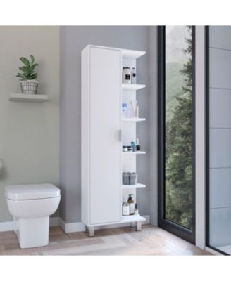 Keller Linen Cabinet 63" H, with 1 door and 9 shelves