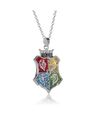 Hogwarts Crest Pendant Multicolored Charm Necklace