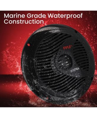 6.5" Waterproof Marine Speakers, Full Range, 150 Watt, Black