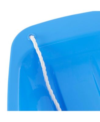 Downhill Sprinter Kids Plastic Toboggan Snow Sled, Blue (3 Pack)