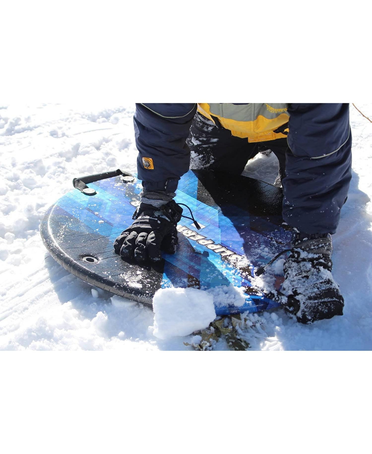 Slippery Racer Downhill Zeus Kids Foam Saucer Disc Snow Sled, Midnight (3 Pack)