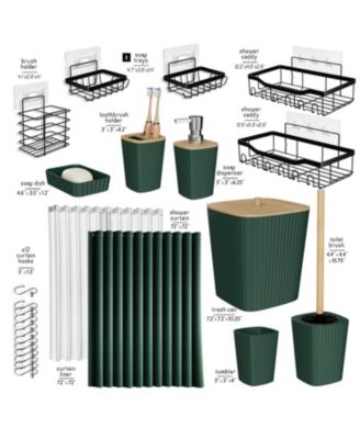 25 Piece Complete Bathroom, Vanity & Shower Accessories Set