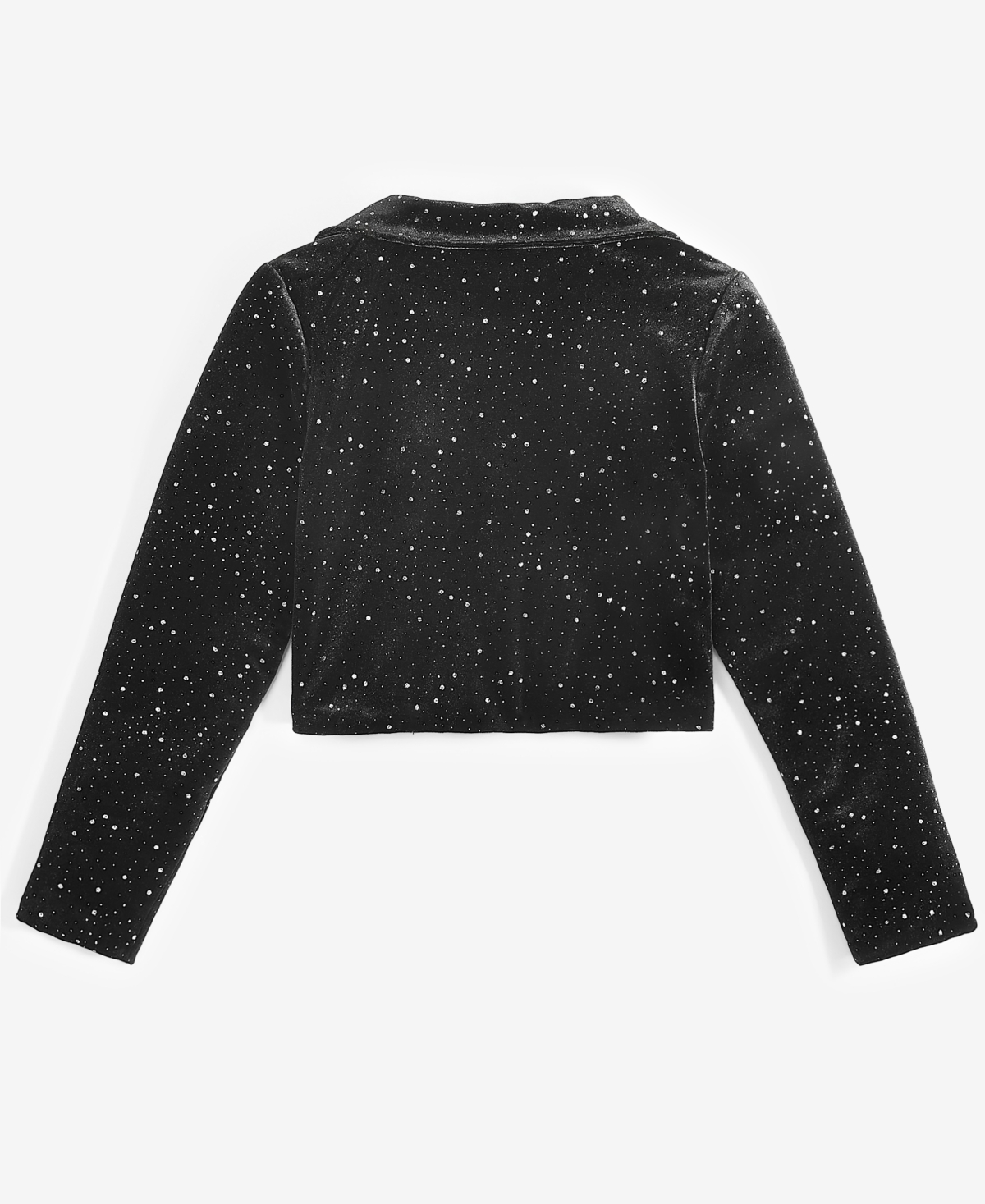 WITH JULES BIG GIRLS VELVET SPARKLE MOTO JACKET 
