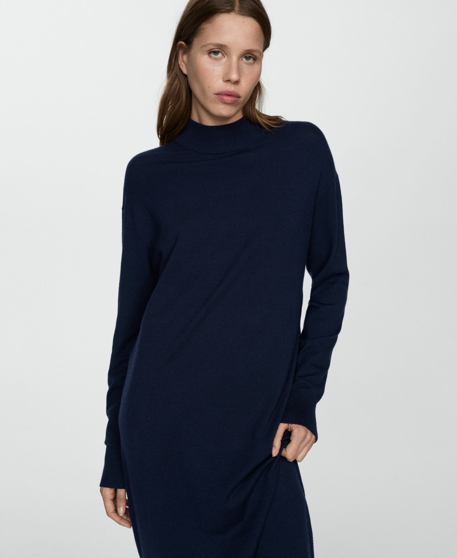 Women's Round-Neck Knitted Dress