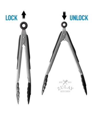 Premium Set of Stainless Steel Tongs 2-Pc.