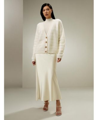 Women's Elegant V-Neck Cashmere Cardigan