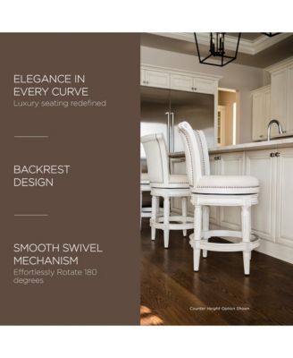 Pullman Bar Stool, White Oak Finish w/ Natural Color Fabric Upholstery