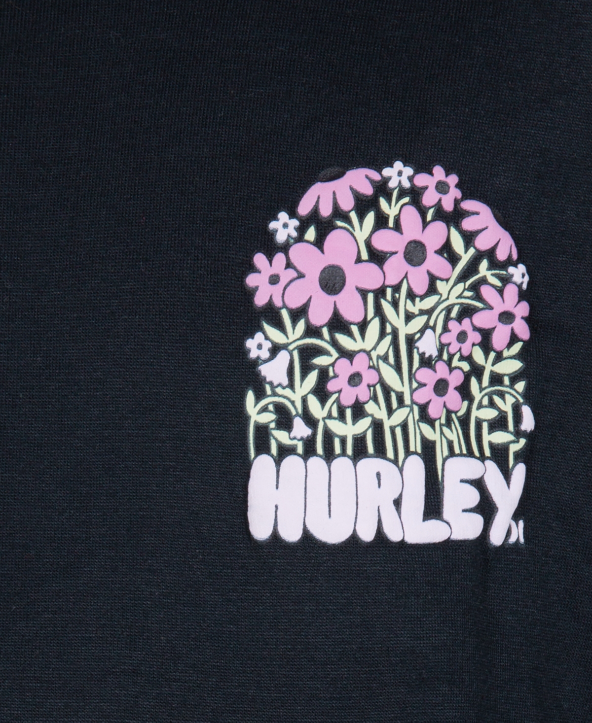 Hurley Big Girls Flowers Grow Long Sleeve Tee - Seashell- Pink