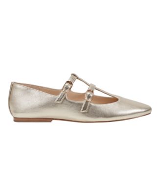 Women's Evie Double Buckle T-Strap Flats