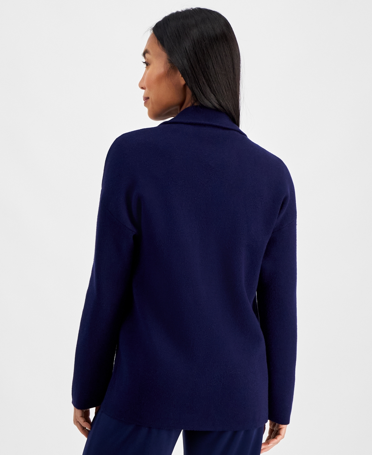 Ak Anne Klein Petite Open-Front Long-Sleeve Blazer Cardigan