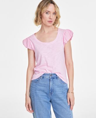 On 34th - Women's Bubble-Sleeve Scoop-Neck T-Shirt