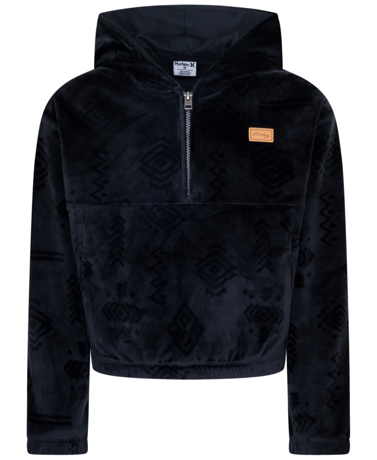 Hurley Big Girls Etched Minky Hoodie