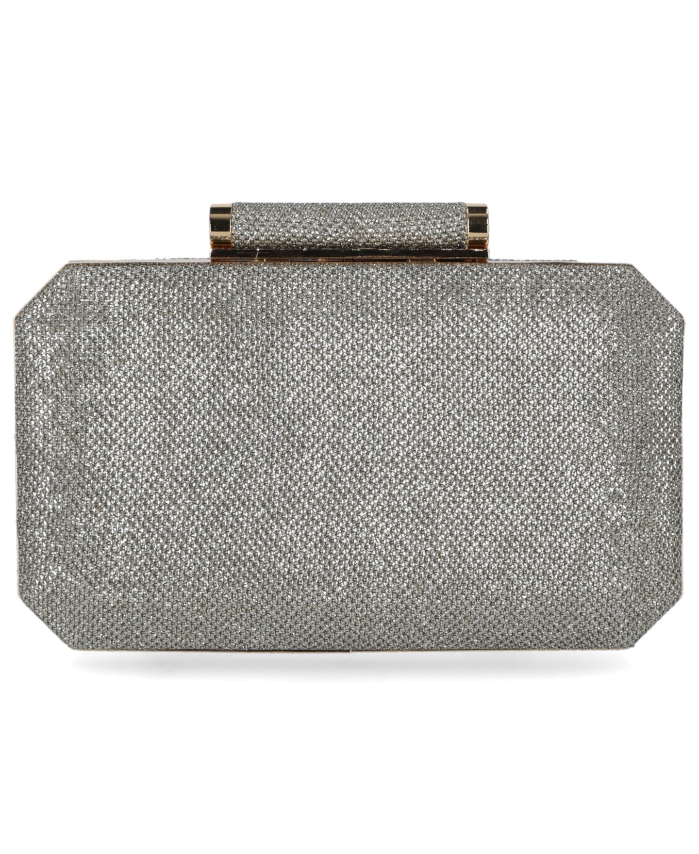 Женский клатч I.N.C. International Concepts Lindsayy XX Lurex Clutch, цвет: Чёрный / Золотой — фото 8