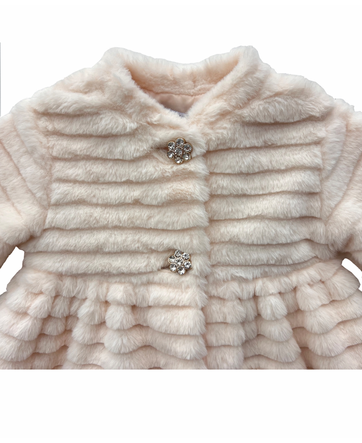 Blueberi Boulevard Baby Girls Sparkling Tulle Dress Rosette Applique Coat, 2-Piece Set