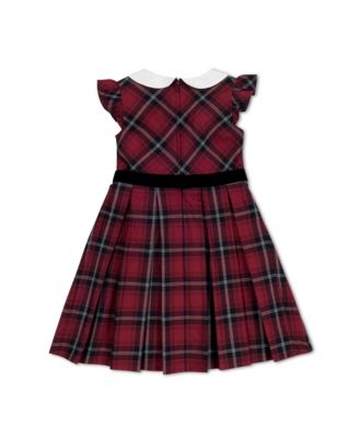 Baby Girls Organic Flutter Sleeve Peter Pan Collar Party Dress