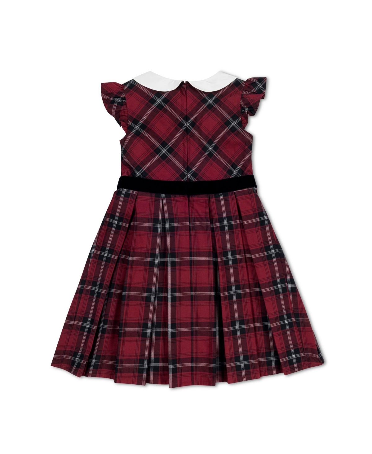 Hope & Henry Baby Girls Organic Flutter Sleeve Peter Pan Collar Party Dress