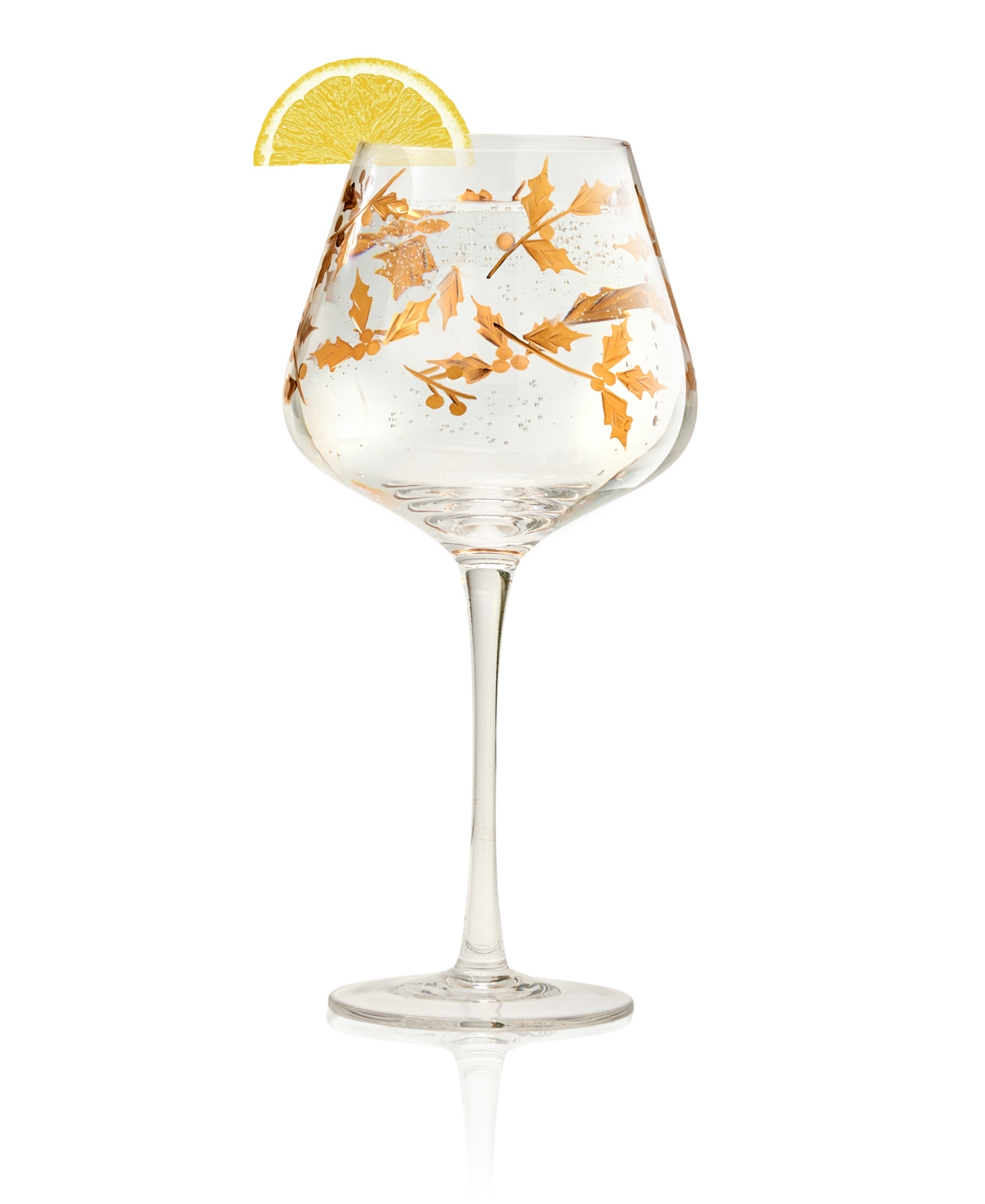 Qualia Glass Classic Goblets, Set Of 2 In Clear With Gold