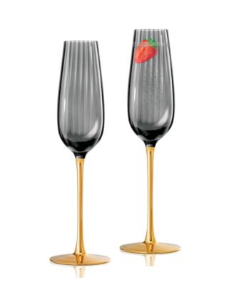 Posh Champagne Flutes, Set of 2