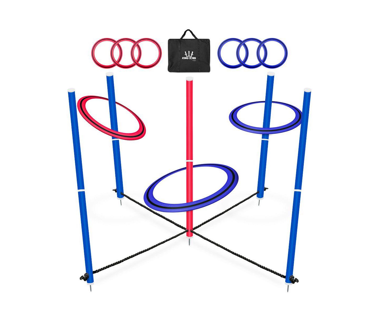 Игра в кольцеброс Swooc King Toss, 4 x 4 фута, всепогодная, 2-8 игроков, от 5 лет — фото 1