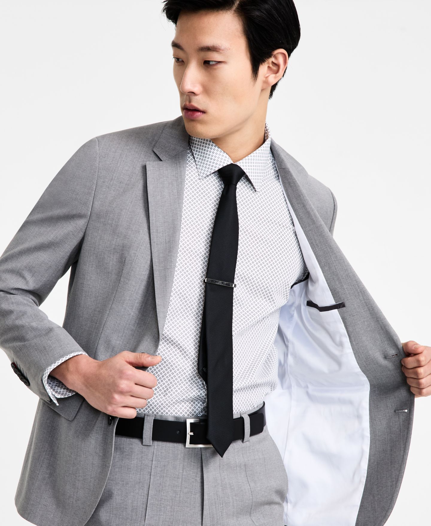 Мужские куртки Hugo Boss Modern-Fit Wool Blend Suit Separates, цвет: Серый — фото 2