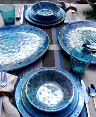 Radiance Teal Melamine Dinnerware Collection