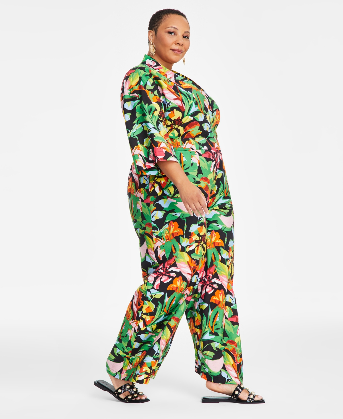 I.n.c. International Concepts Plus Size High-Rise Wide-Leg Pants, Exclusively at Macy's