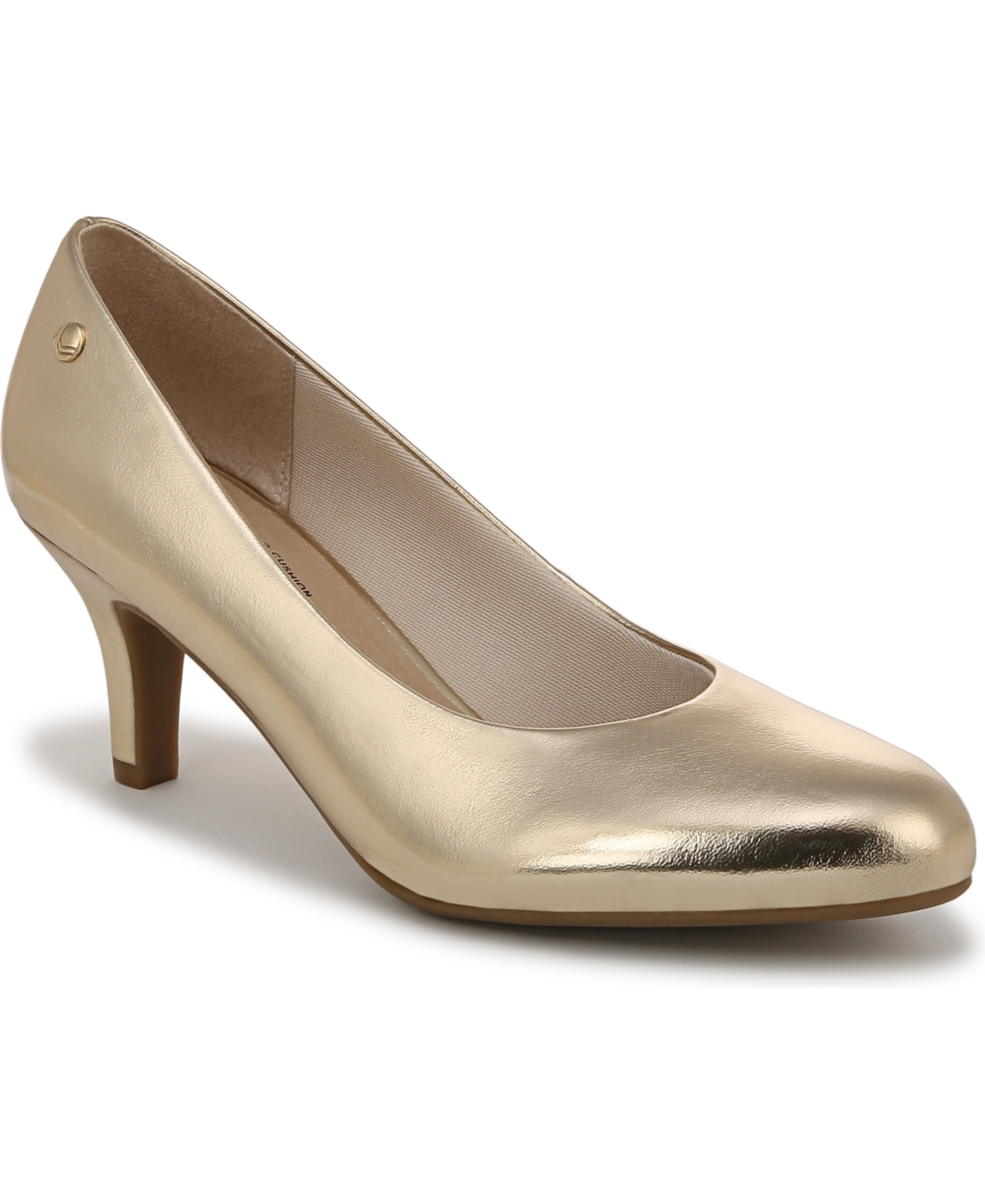 Shop Lifestride Women's Parigi Dress Pumps In Gold Faux Leather