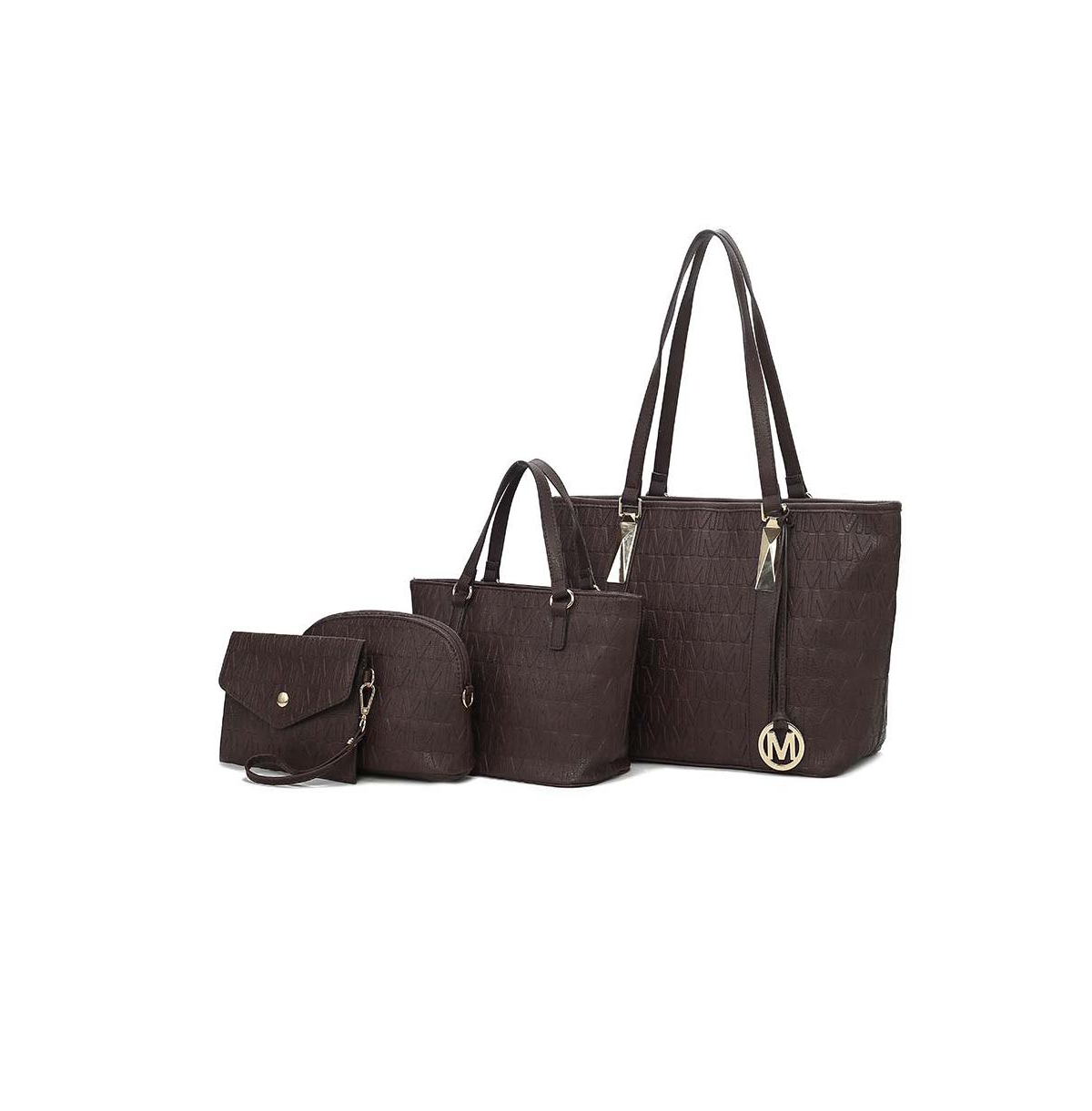 Mkf Collection Arya Signature Tote Bag, Mini Tote, Pouch and Wristlet by Mia K