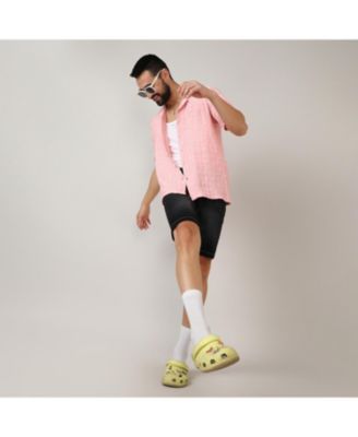 Men's Baby Pink Box-Creased Shirt