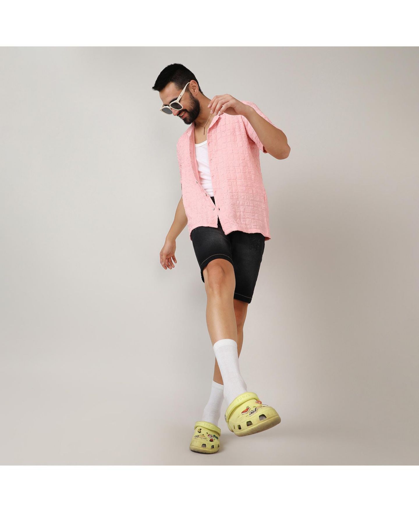 Мужская рубашка Cahoot Campus Sutra Baby Pink Box-Creased, цвет: Розовый — фото 5