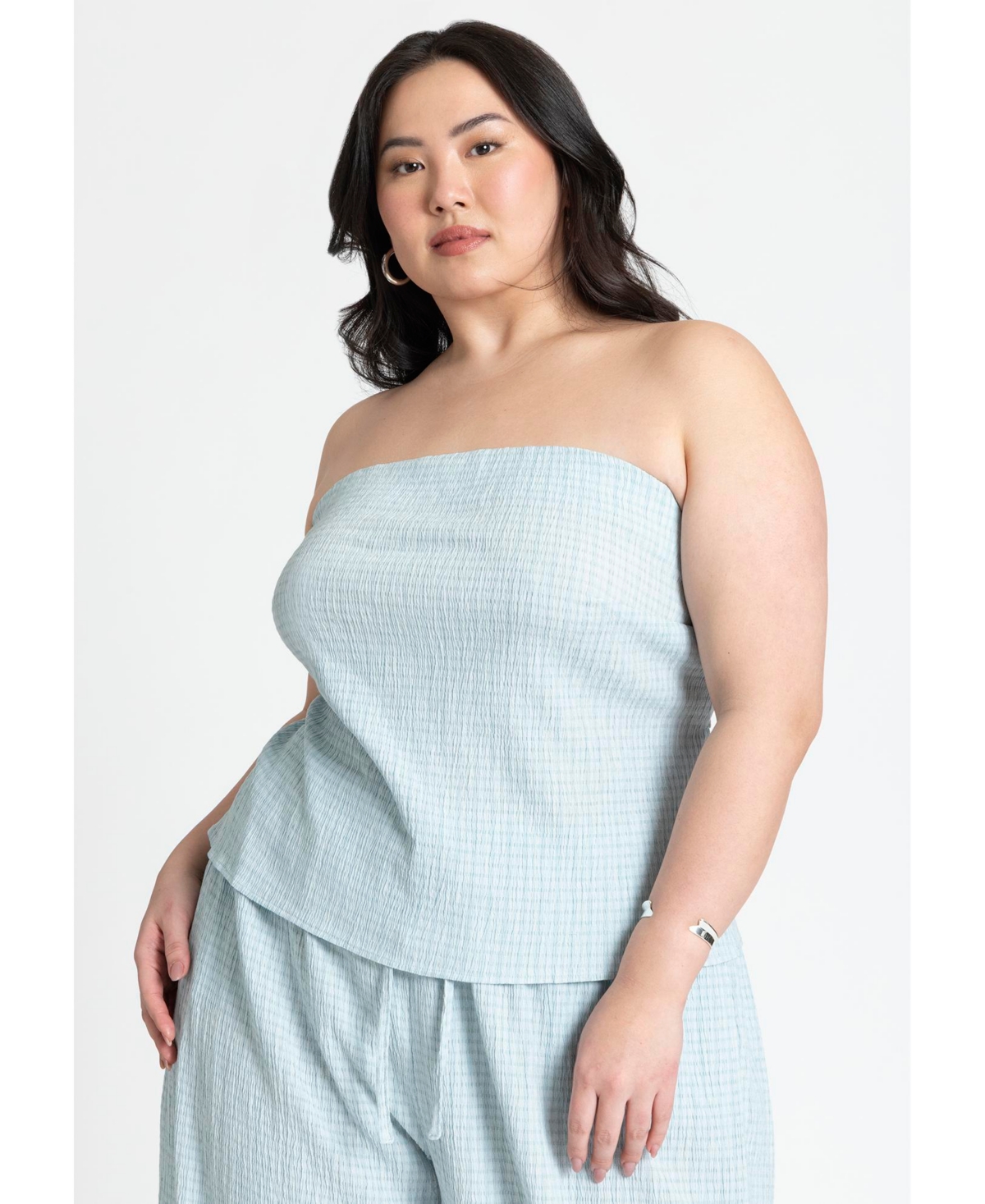 Eloquii Plus Size Back Tie Bandeau Top